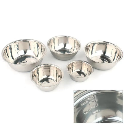 5 Pcs Stainless Steel Mixing Bowl Home Kicthen Outdoor Camping Fishing Cookware Dinnerware