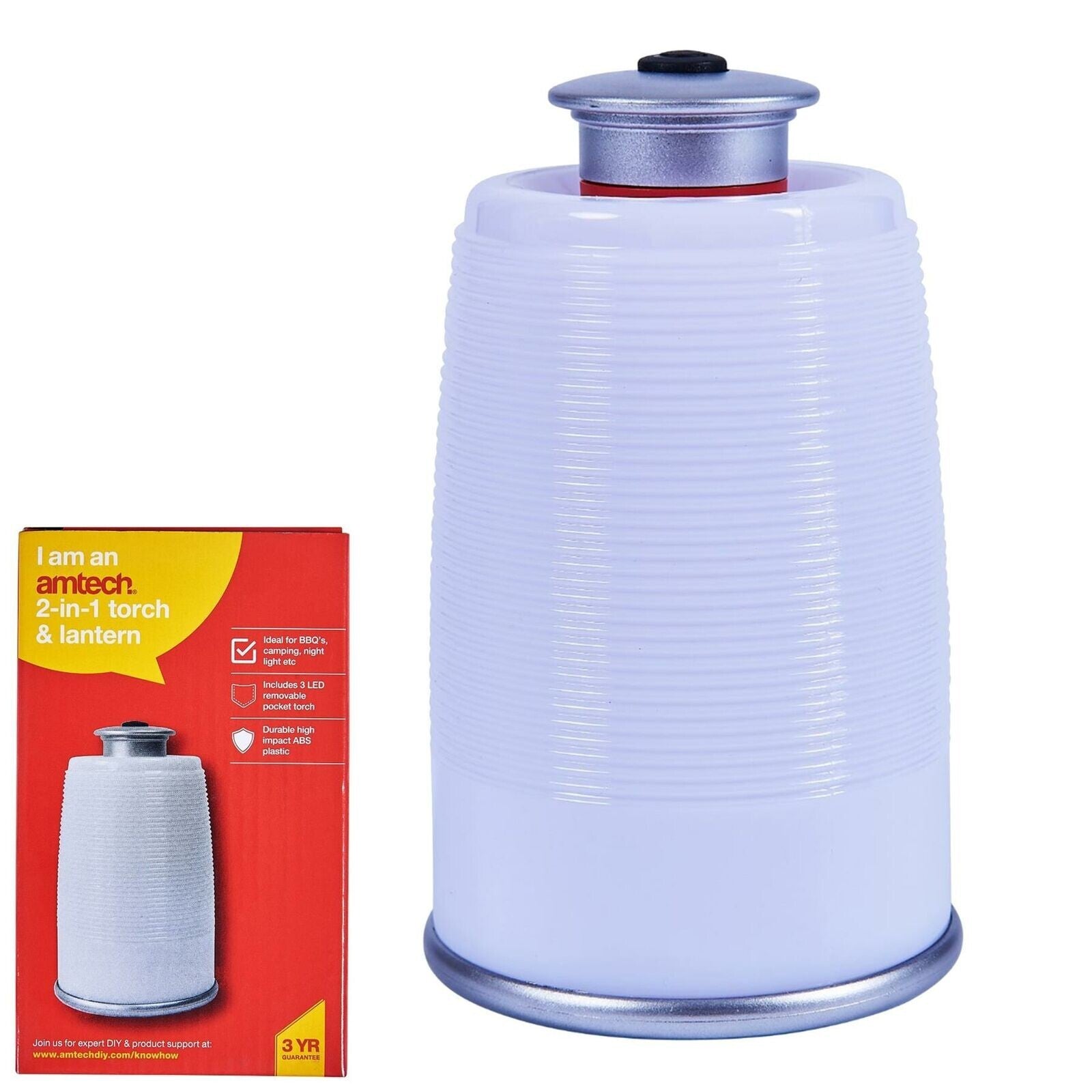 New Amtech 2-In-1 Torch & Lantern Removable 3 LED Traveling Camping Night Light