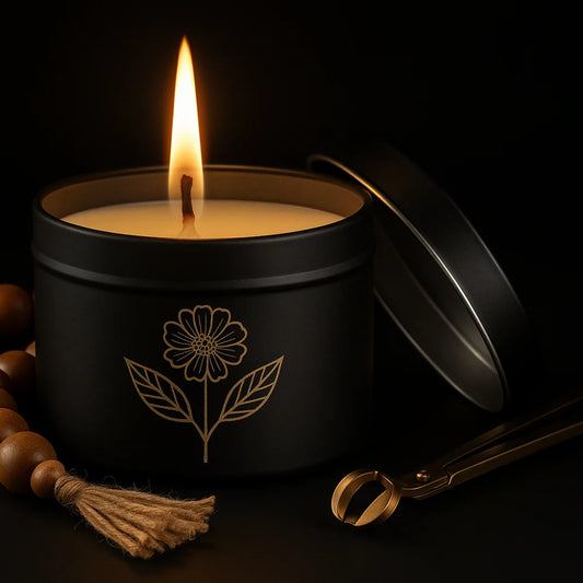 Aroma Candle French Linen -Peony Rose - French Pine with Tin Customized Engraving