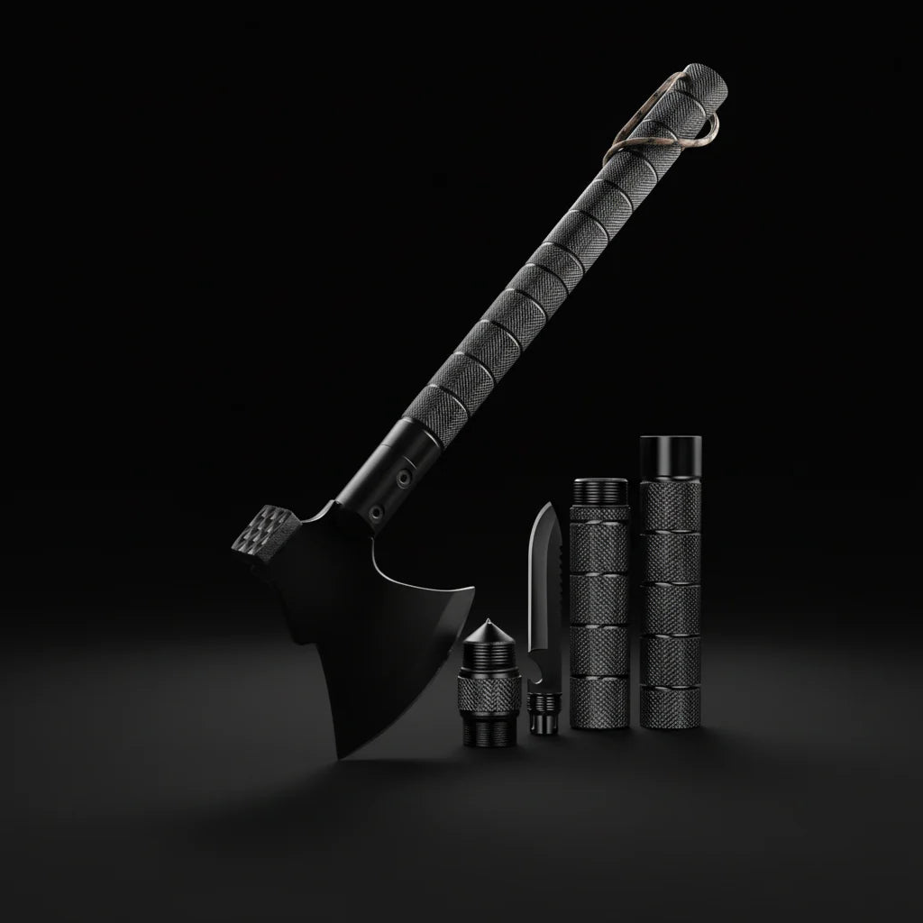 Stainless Steel Multi-Functional Survival Axe & Hammer | Camping, Rock Climbing & Adventure Outdoor Tool