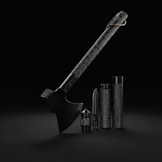 Stainless Steel Multi-Functional Survival Axe & Hammer | Camping, Rock Climbing & Adventure Outdoor Tool